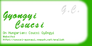 gyongyi csucsi business card